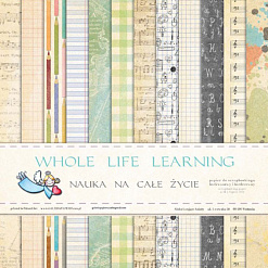Набор бумаги 30х30 см "Whole life learning. Просвещение", 12 листов (Galeria Papieru)