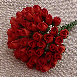 Букетик роз с закрытым бутоном "Красный", 25 шт (Impresse)
