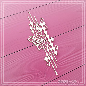 Чипборд "Ромбы и розы" (СкрапМагия)