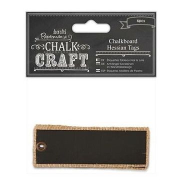 Набор ярлыков "Chalk craft. Бирки меловые с джутом", 6 шт (DoCrafts)