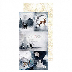 Набор бумаги 30х15 см "Snowy Winterland. Для вырезания. Картинки", 12 листов (CraftO'clock)