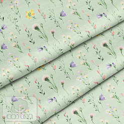 Отрез ткани 79х50 см "Летние цветы" (Cotton)
