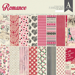 Набор бумаги 30х30 см с наклейками "Romance", 16 листов (Authentique)