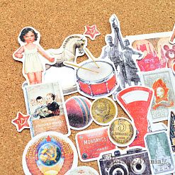 Набор высечек из бумаги "СССР. Олимпийский мишка", 34 шт (ScrapMania)