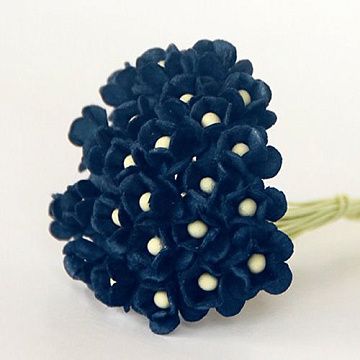 Букет цветов вишни мини "Синий", 1 см, 25 шт (Craft)