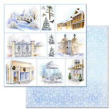 Бумага "Зимний город. Архитектура" (ScrapMania)