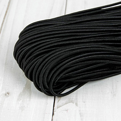 Шнур-резинка "Черная", толщина 2 мм, длина 10 м 
