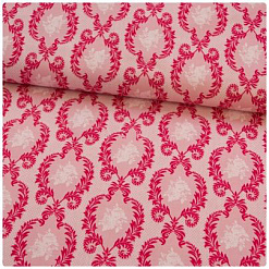 Отрез ткани 50х70 см "Винтажный орнамент, цвет розовый" (Tilda)