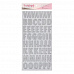 Набор наклеек из плотного картона 14х27,5 см "Алфавит. Серый" (АртУзор)