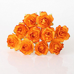 Букет кудрявых роз "Оранжевый", 10 шт (Craft)