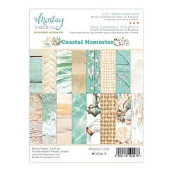Набор бумаги 15х20 см "Coastal Memories. Фоновый", 24 листа (Mintay)