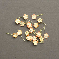 Набор мини-цветочков "Оранжевые двухтоновые", 20 шт (Craft)