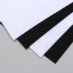 Набор фетра А4 "Белый и черный", толщина 2 мм, 4 листа (АртУзор)