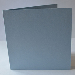 Заготовка для открытки двойная 10х10 см "Серо-голубая" (Zebra creative)