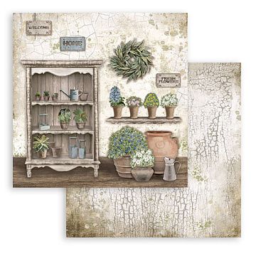 УЦЕНКА Бумага 30х30 см "Garden. House cupboard" (Stamperia)