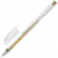 Ручка гелевая "Jet", цвет золотой (Brauberg)