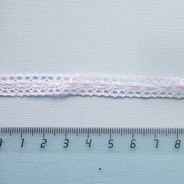 Кружево вязаное, цвет белый, ширина 1 см, длина 90 см (Hobby and You)
