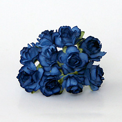 Букет кудрявых роз "Синий", 10 шт (Craft)