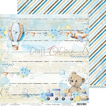 Бумага 30х30 см "Hello little boy 03" (CraftO'clock)