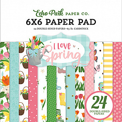 Набор бумаги 15х15 см "I love spring", 24 листа (Echo Park)