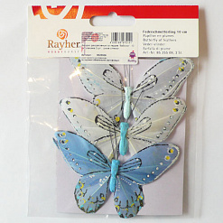Набор украшений из перьев "Бабочки, синие оттенки" (Rayher)