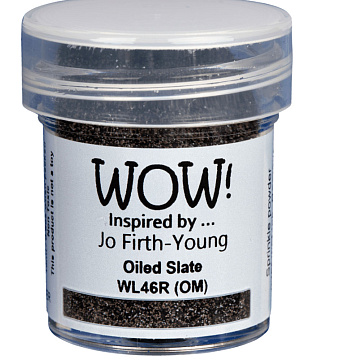 Пудра для эмбоссинга непрозрачная "Oiled Slate. Промасленный шифер" (WOW)