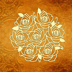 Деревянное украшение "Кустовые розы" (Muscari)