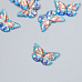 Акриловое украшение "Бабочка с золотыми точками. Синяя", 1,5х2,3 см (АртУзор)
