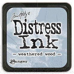 Штемпельная подушечка мини Distress Ink "Weathered Wood" (Ranger)