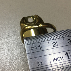 D-образный кольцевой механизм, 4 кольца, диаметр 21 мм, длина 21 см, цвет золото