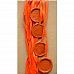 Набор восковых печатей с рафией "Флористика", цвет оранжевый