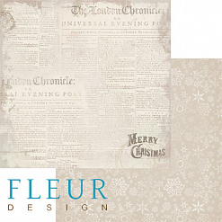 Бумага "Новогодняя ночь. Газетные вырезки" (Fleur-design)