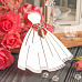 Украшение из чипборда "Свадебное платье с бантом" (ScrapBox)