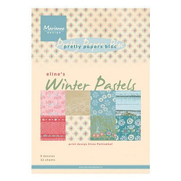 Набор бумаги 15х21 см"Winter Pastels", 32 листа (Marianne design)