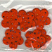 Цветы из фетра, с бусинами, 3,5 см, упаковка 6 шт., цвет оранжевый (Rayher)