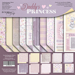 Набор бумаги 20х20 см "Daddy's Princess", 10 листов (Скрапмир)