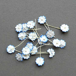 Набор мини-цветочков "Голубые с белым", 20 шт (Craft)