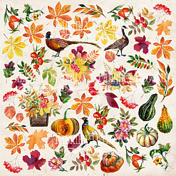 Бумага "Botany autumn redesign. Картинки" (Фабрика Декору)