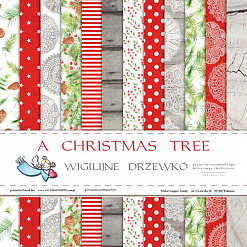 Набор бумаги 30х30 см "Christmas tree. Рождественская елка", 12 листов (Польша)