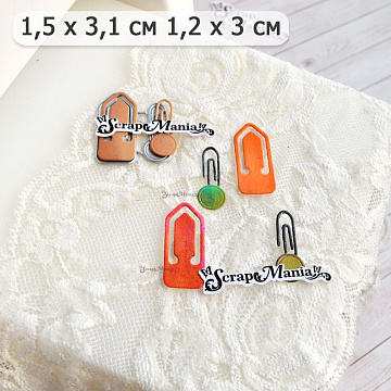 Нож "Школьная жизнь. Скрепки", 1,5х3,1 см (ScrapMania)