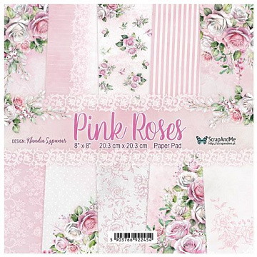 Набор бумаги 20х20 см "Pink Roses", 15 листов (ScrapAndMe)