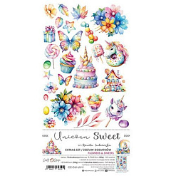 Набор бумаги 30х15 см "Unicorn sweet. Flowers & sweets", 18 листов (CraftO'clock)