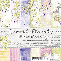 Набор бумаги 15х15 см "Summer flowers", 24 листа (CraftO'clock)