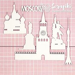 Чипборд "Москва", 13,1х13,6 см (Scrapiki)