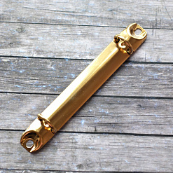 Кольцевой механизм, 2 кольца, диаметр 20 мм, длина 12,3 см, цвет золото