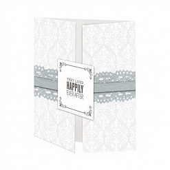 Набор заготовок для открыток 15х15 см "Калитка. Дамаск свадебный" с конвертами (DoCrafts)