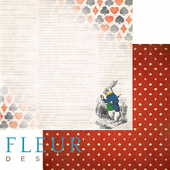 Набор бумаги 15х15 см "В стране чудес", 24 листа (Fleur-design)