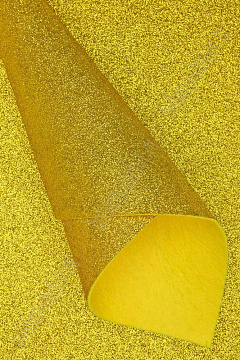 Отрез фетра А4 с глиттером "Светло-золотой", 2 мм