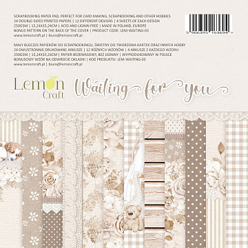 Набор бумаги 15х15 см "Waiting for you", 24 листа (Lemon Craft)