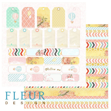 Бумага "Следуй за мечтой. Билетики и теги" (Fleur-design)